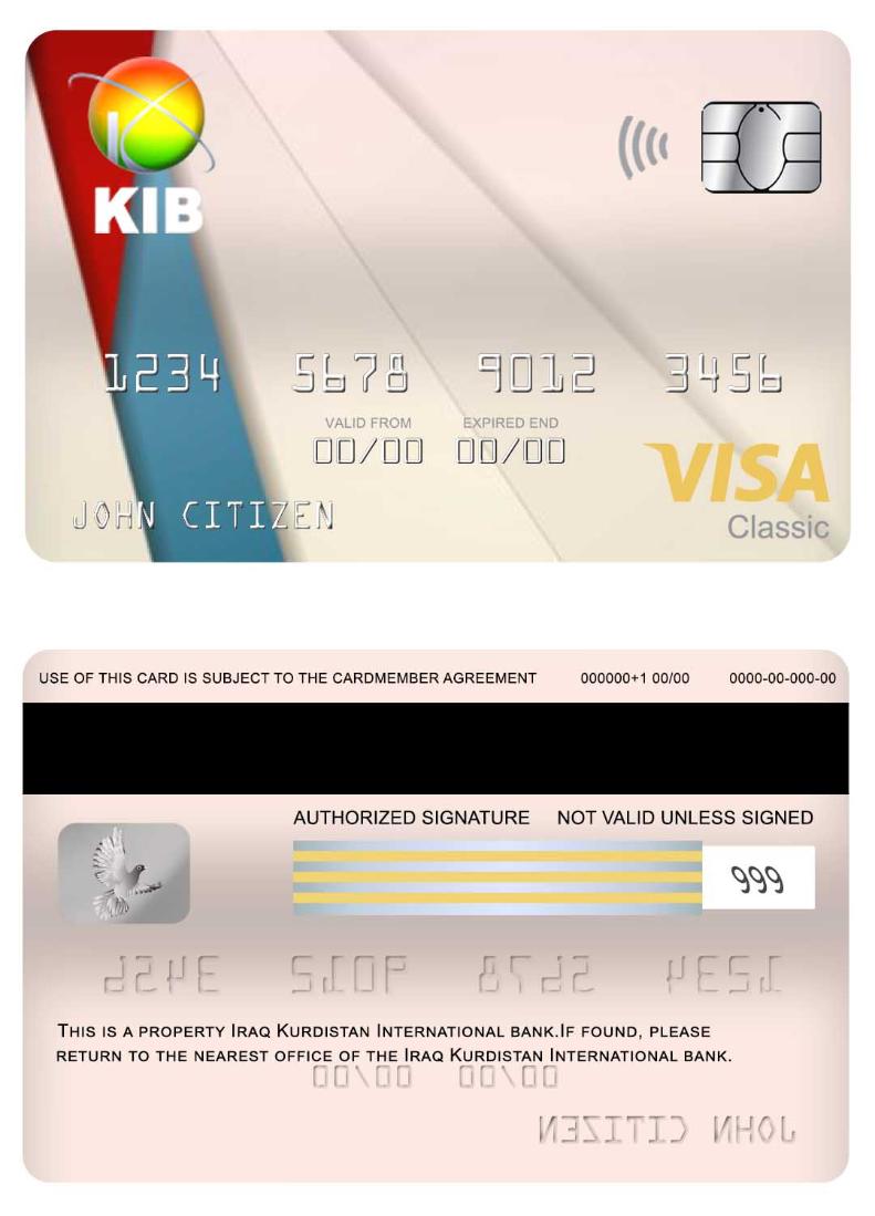 Iraq Kurdistan International Bank visa classic card